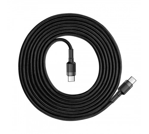 Кабель Baseus Cafule PD2.0 60W flash charging USB cableType-C-Type-C (20V 3A)2M Gray+Black (CATKLF-HG1)