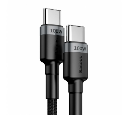 Кабель Baseus Cafule PD2.0 60W flash charging USB cableType-C-Type-C (20V 3A)2M Gray+Black (CATKLF-HG1)