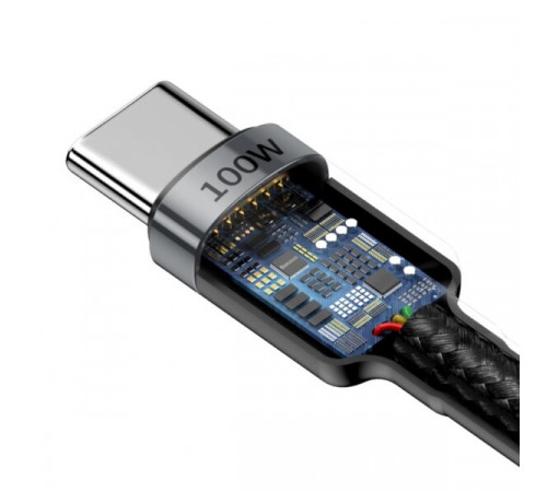 Кабель Baseus Cafule PD2.0 60W flash charging USB cableType-C-Type-C (20V 3A)2M Gray+Black (CATKLF-HG1)