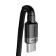 Кабель Baseus Cafule PD2.0 60W flash charging USB cableType-C-Type-C (20V 3A)2M Gray+Black (CATKLF-HG1)