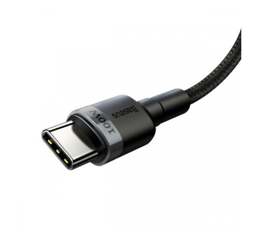 Кабель Baseus Cafule PD2.0 60W flash charging USB cableType-C-Type-C (20V 3A)2M Gray+Black (CATKLF-HG1)