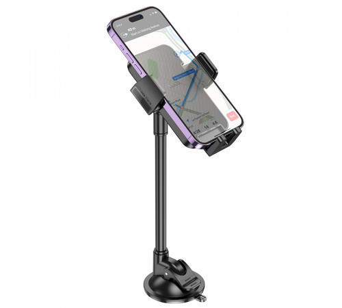 Автотримач для телефона HOCO H38 Cheetah car holder(windshield) Black (6942007617208)