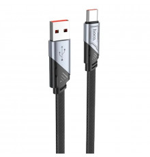 Кабель HOCO U119 USB для Type-C 5A, 1.2m, nylon, алюминиевые подключения, Black (6942007605007)