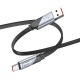 Кабель HOCO U119 USB to Type-C 5A, 1.2m, nylon, aluminum connectors, Black (6942007605007)