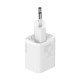 Мережевий зарядний пристрій з кабелем Baseus Super Si Quick Charger 1C 25W EU Sets White（ Mini White Cable Type-C to Type-C 3A 1m White） (TZCCSUP-L02)