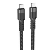 Кабель HOCO U110 Type-C to Type-C 60W charging data cable Black (6931474770622)