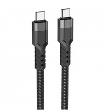 Кабель HOCO U110 Type-C to Type-C 60W Charge Data Black (6931474770622)
