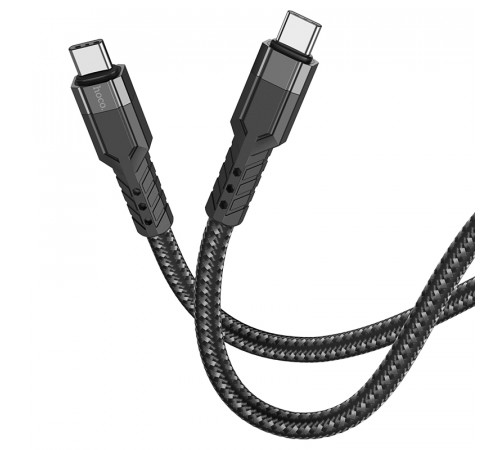 Кабель HOCO U110 Type-C to Type-C 60W charging data cable Black (6931474770622)