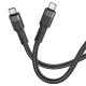 Кабель HOCO U110 Type-C to Type-C 60W charging data cable Black (6931474770622)