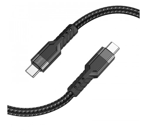 Кабель HOCO U110 Type-C to Type-C 60W charging data cable Black (6931474770622)