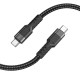 Кабель HOCO U110 Type-C to Type-C 60W charging data cable Black (6931474770622)