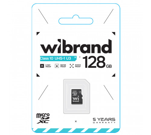 Карта пам'яті microSDXC (UHS-1 U3) Wibrand 128Gb class 10 (WICDHU3/128GB)