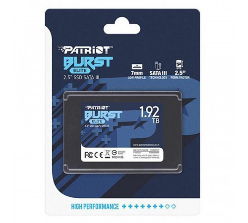 Накопичувач SSD Patriot Burst Elite 1920GB 2.5" 7mm SATAIII TLC 3D (PBE192TS25SSDR)
