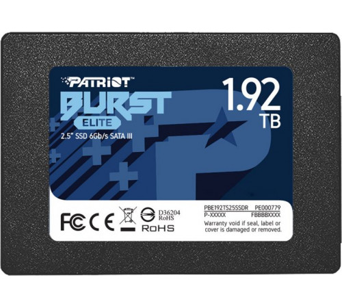 Накопичувач SSD Patriot Burst Elite 1920GB 2.5" 7mm SATAIII TLC 3D (PBE192TS25SSDR)