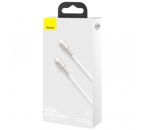 Кабель Baseus Cafule Series Metal Data Cable Type-C to iP PD 20W 1m White (CATLJK-A02)