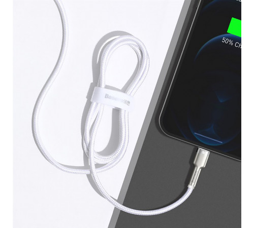 Кабель Baseus Cafule Series Metal Data Cable Type-C to iP PD 20W 1m White (CATLJK-A02)