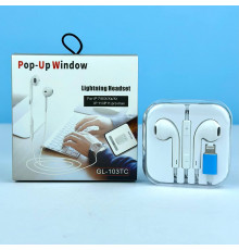 Навушники Pop-Up GL-103TC/JH-103TC Lightning (Bluetooth підключення)