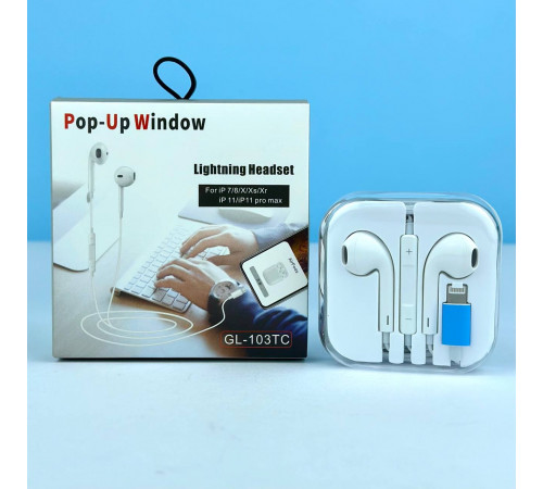 Навушники Pop-Up GL-103TC/JH-103TC Lightning (Bluetooth підключення)