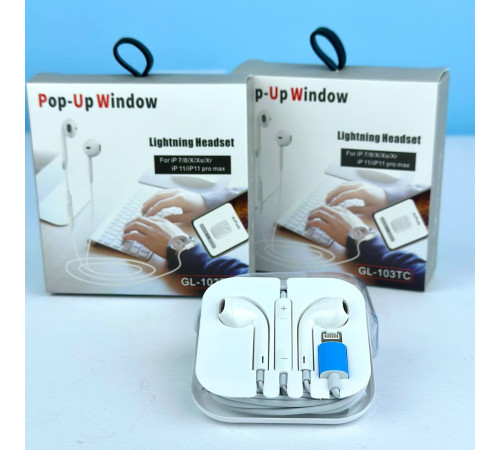 Навушники Pop-Up GL-103TC/JH-103TC Lightning (Bluetooth підключення)
