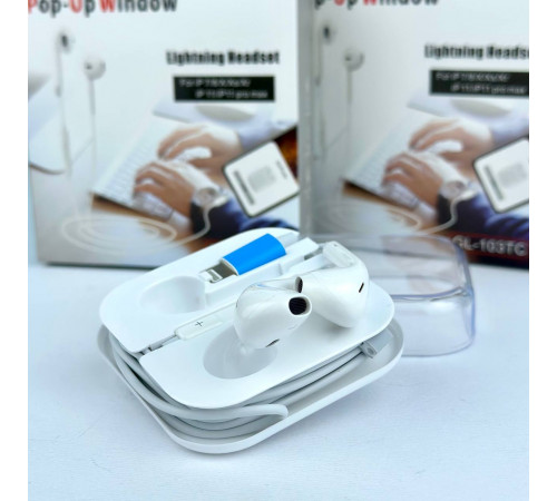 Навушники Pop-Up GL-103TC/JH-103TC Lightning (Bluetooth підключення)