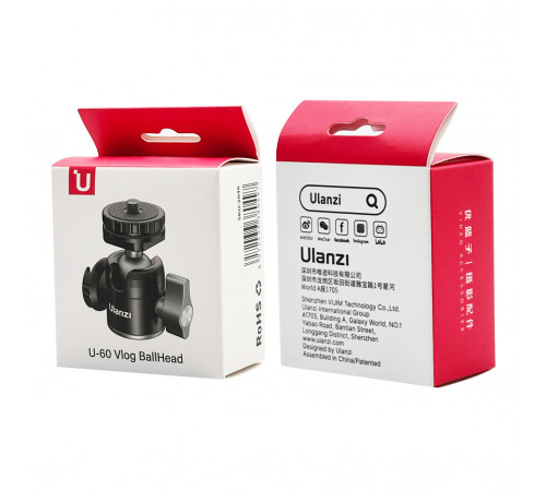 Адаптер кронштейн Ulanzi Dual Cold Shoe Ballhead (UV-2046 U60) (2046)