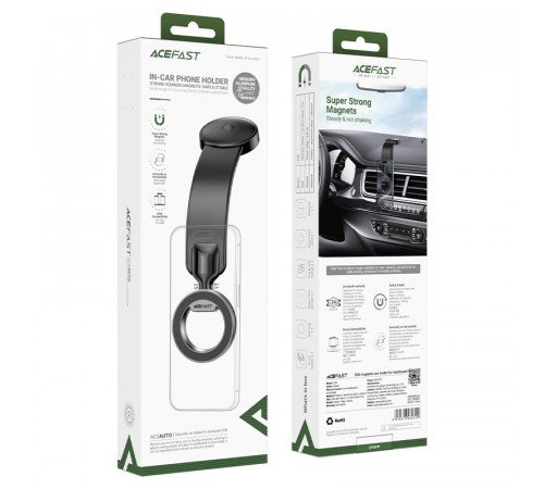 Автотримач для телефона ACEFAST D36 magnetic car holder for dashboard Black (6974316280309)