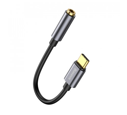 Кабель-перехiдник Baseus Type-C Male to 3.5mm Female Adapter L54 Deep Grey (CATL54-0G)