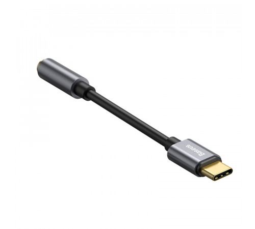 Кабель-перехiдник Baseus Type-C Male to 3.5mm Female Adapter L54 Deep Grey (CATL54-0G)