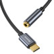 Кабель-перехiдник Baseus Type-C Male to 3.5mm Female Adapter L54 Deep Grey (CATL54-0G)