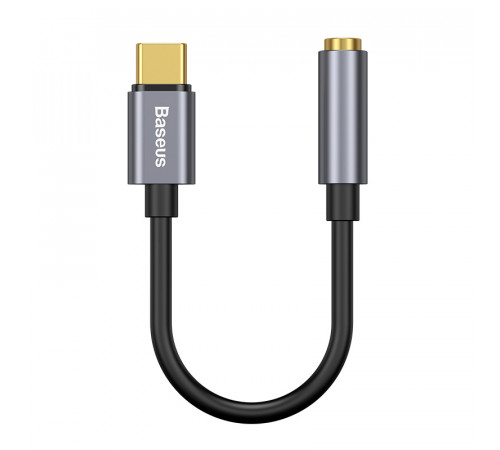 Кабель-перехiдник Baseus Type-C Male to 3.5mm Female Adapter L54 Deep Grey (CATL54-0G)