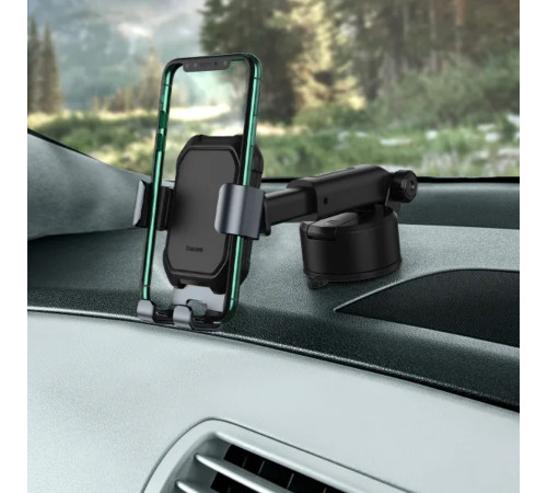 Автотримач для телефона Baseus Tank gravity car mount holder with suction base Tarnish Black (SUYL-TK01)
