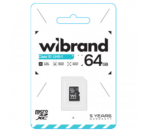 Карта пам'яті microSDXC (UHS-1) Wibrand 64Gb class 10 (WICDXU1/64GB)