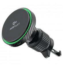 Автотримач для телефона з БЗП ACEFAST D33 Qi2 magnetic wireless charging car holder for air vent Black (6974316280293)