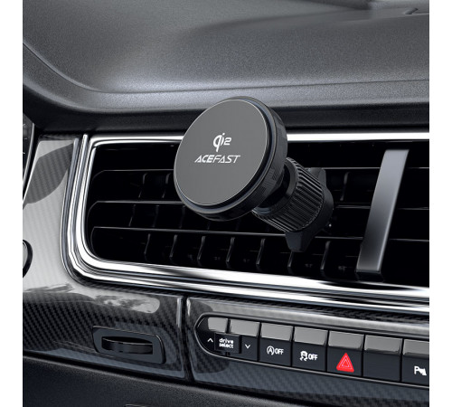 Автотримач для телефона з БЗП ACEFAST D33 Qi2 magnetic wireless charging car holder for air vent Black (6974316280293)