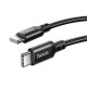Кабель HOCO X14 Type-C to Type-C 60W, 1m, nylon, aluminum connectors, Black (6931474752215)