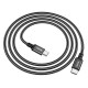 Кабель HOCO X14 Type-C to Type-C 60W, 1m, nylon, aluminum connectors, Black (6931474752215)