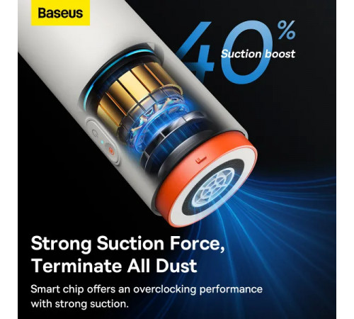 Автомобільний пилосос Baseus A2Pro Car Vacuum Cleaner(6000pa) White (VCAQ040002)