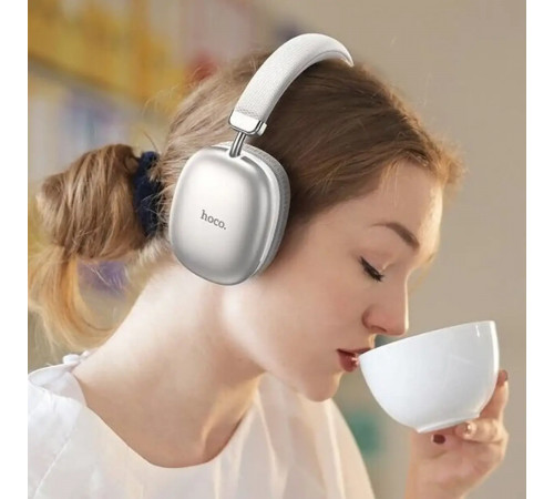 Бездротові накладні навушники HOCO W35 wireless headphones Silver (6931474766250)