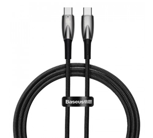 Кабель Baseus Glimmer Series Fast Charging Data Cable Type-C to Type-C 100W 1m Black (CADH000701)
