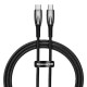 Кабель Baseus Glimmer Series Fast Charging Data Cable Type-C to Type-C 100W 1m Black (CADH000701)