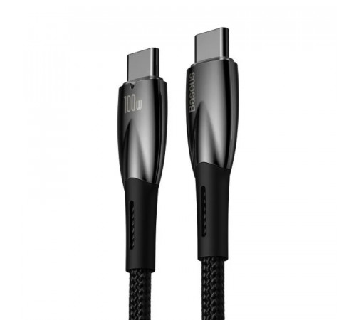 Кабель Baseus Glimmer Series Fast Charging Data Cable Type-C to Type-C 100W 1m Black (CADH000701)