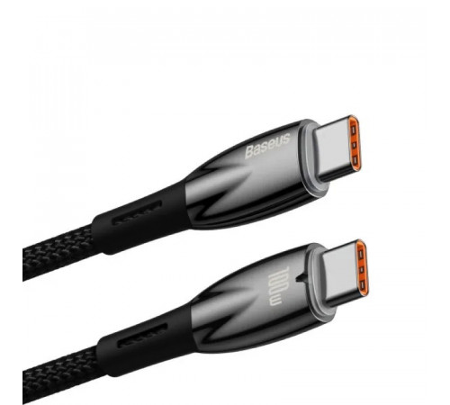 Кабель Baseus Glimmer Series Fast Charging Data Cable Type-C to Type-C 100W 1m Black (CADH000701)