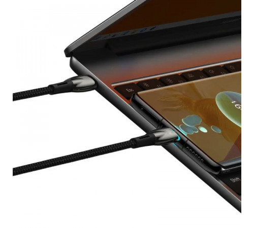 Кабель Baseus Glimmer Series Fast Charging Data Cable Type-C to Type-C 100W 1m Black (CADH000701)