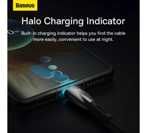 Кабель Baseus Glimmer Series Fast Charging Data Cable Type-C to Type-C 100W 1m Black (CADH000701)