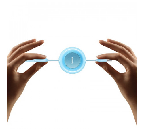Кабель Baseus Bright Mirror 2 Series Retractable 3-in-1 Fast Charging  Data Cable USB to M+L+C 3.5A 1.1m Sky Blue (CAMJ010017)