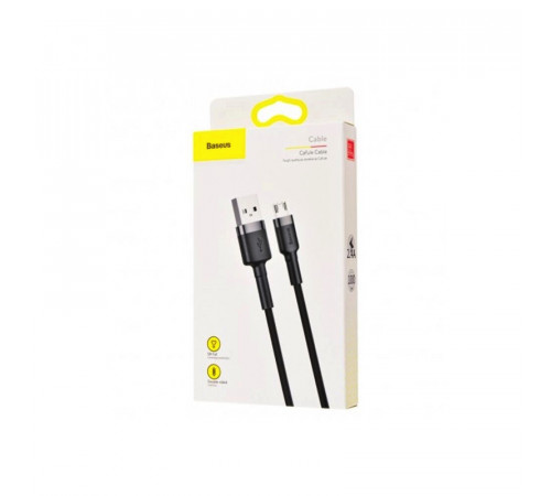 Кабель Baseus Cafule Cable USB For Micro 2.4A 1m Gray+Black (CAMKLF-BG1)