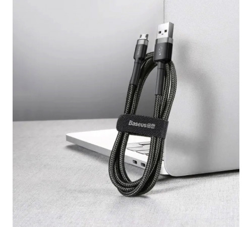 Кабель Baseus Cafule Cable USB For Micro 2.4A 1m Gray+Black (CAMKLF-BG1)