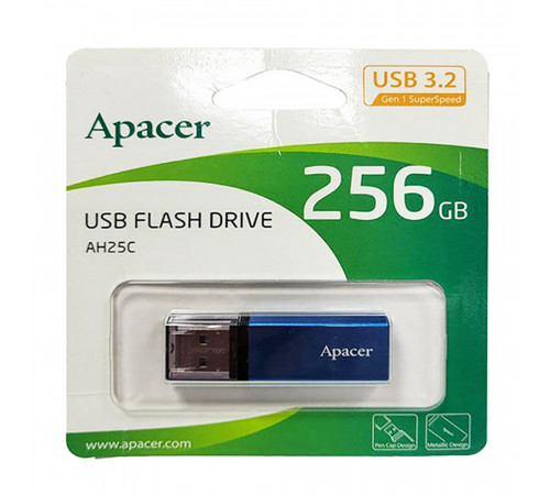 Флеш-накопичувач Apacer USB 3.2 Gen 1 AH25C 256GB Blue (AP256GAH25CU-1)