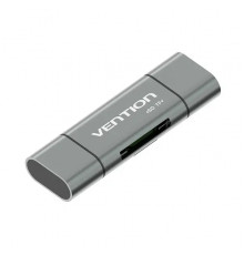 Кардридер Vention USB3.0 Multi-function Card Reader Gray Metal Type (CCHH0) (CCHH0)
