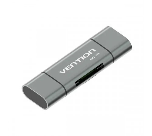 Кардридер Vention USB3.0 Multi-function Card Reader Gray Metal Type (CCHH0) (CCHH0)